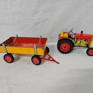 Schylling Wind-Up Tin Tractor and Trailer, NIB